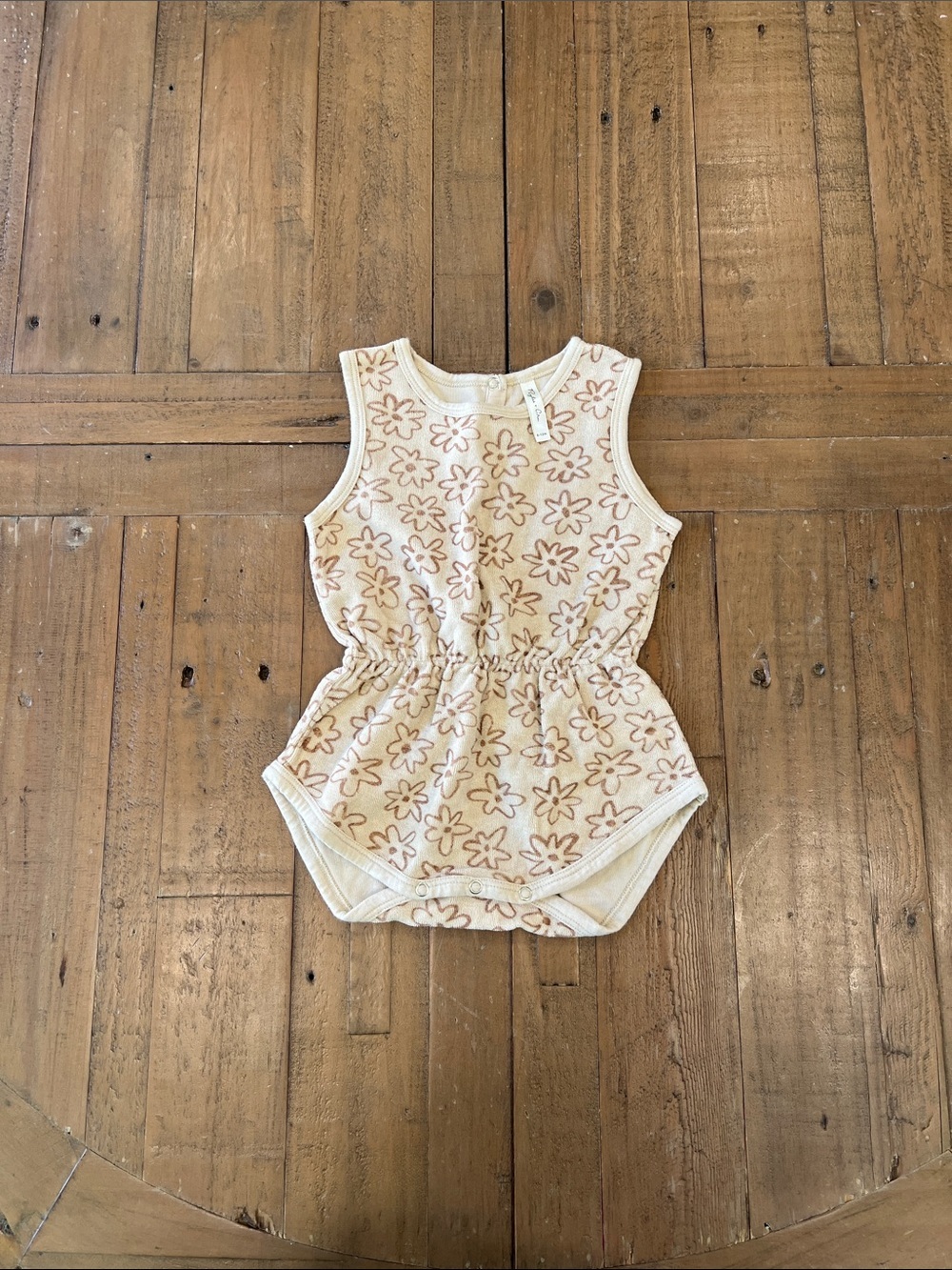 Rylee + cru Terrycloth floral sleeveless romper 6-12 months